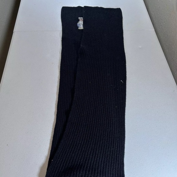 New Polo Ralph Lauren Knit Scarf Black Bear Muffler Wool Blend 9 X 72 Mens - Picture 8 of 8